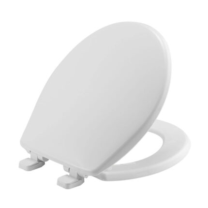 MAYFAIR 880SLOW 000 Caswell Toilet Seat Never Loosen, ROUND, Long Lasting Plastic, White